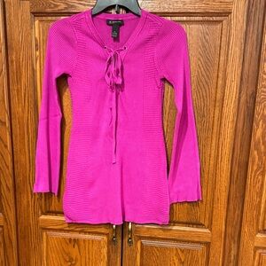 INC International Concepts Fuchsia Ribbed Knit sweater top